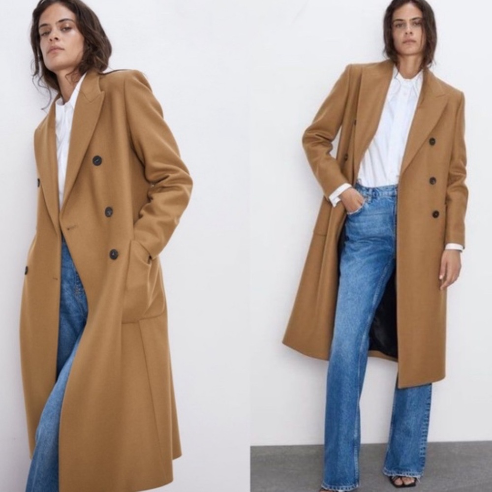 Zara Double-Breasted Wool Coat